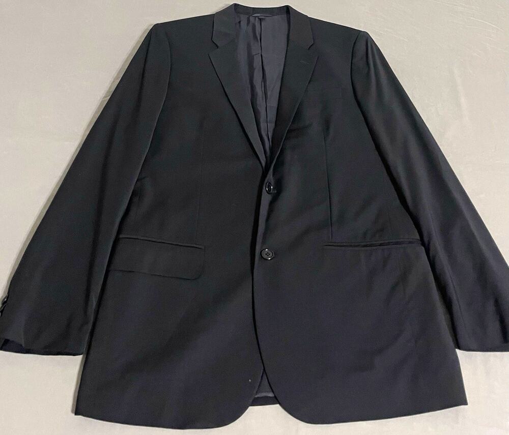 Archival Helmut Lang Pre-2005 Black Virgin Wool 2 Button Blazer 40R Italy